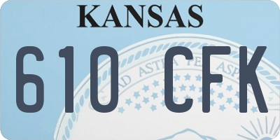 KS license plate 610CFK