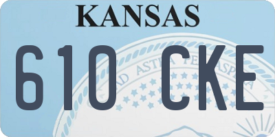 KS license plate 610CKE