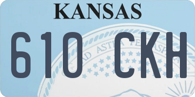 KS license plate 610CKH