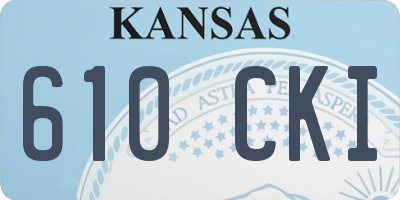 KS license plate 610CKI