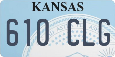 KS license plate 610CLG