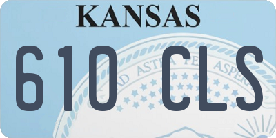 KS license plate 610CLS