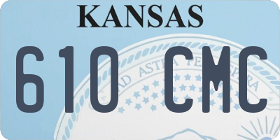 KS license plate 610CMC