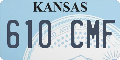 KS license plate 610CMF