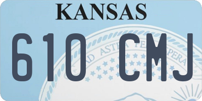 KS license plate 610CMJ