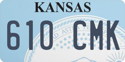 KS license plate 610CMK