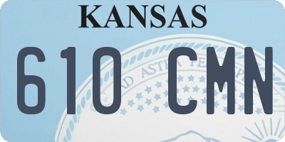 KS license plate 610CMN