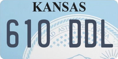 KS license plate 610DDL