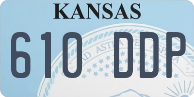 KS license plate 610DDP