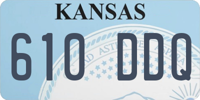 KS license plate 610DDQ