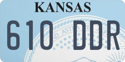 KS license plate 610DDR