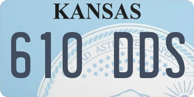 KS license plate 610DDS