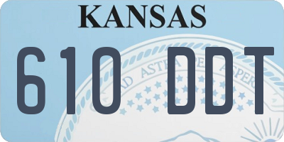 KS license plate 610DDT