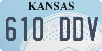 KS license plate 610DDV