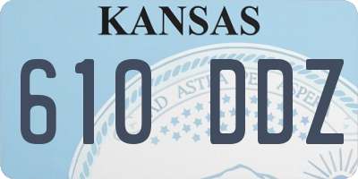 KS license plate 610DDZ