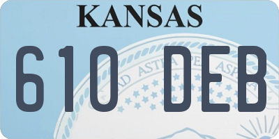 KS license plate 610DEB