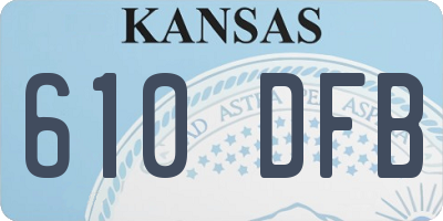 KS license plate 610DFB