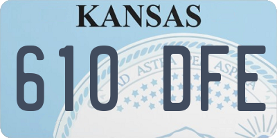 KS license plate 610DFE
