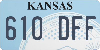 KS license plate 610DFF