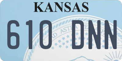 KS license plate 610DNN