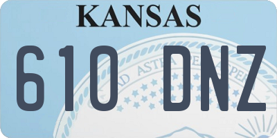 KS license plate 610DNZ