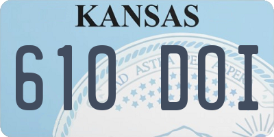 KS license plate 610DOI