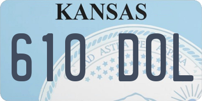 KS license plate 610DOL