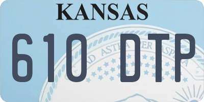 KS license plate 610DTP