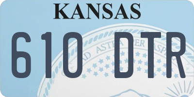 KS license plate 610DTR