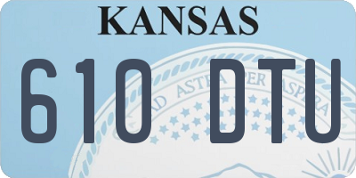 KS license plate 610DTU