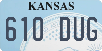 KS license plate 610DUG