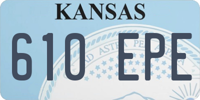 KS license plate 610EPE