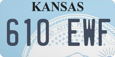 KS license plate 610EWF