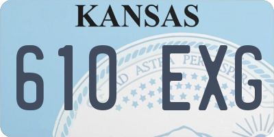 KS license plate 610EXG