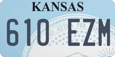 KS license plate 610EZM