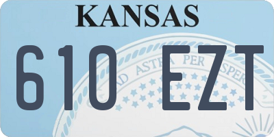 KS license plate 610EZT