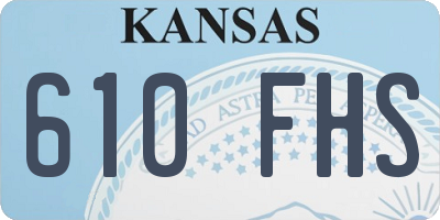 KS license plate 610FHS