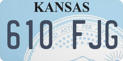 KS license plate 610FJG