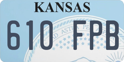 KS license plate 610FPB