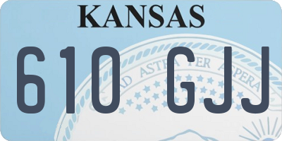 KS license plate 610GJJ