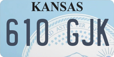 KS license plate 610GJK