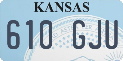KS license plate 610GJU