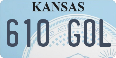 KS license plate 610GOL