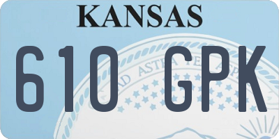KS license plate 610GPK