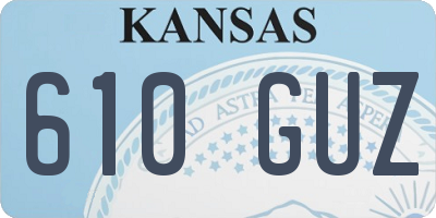 KS license plate 610GUZ