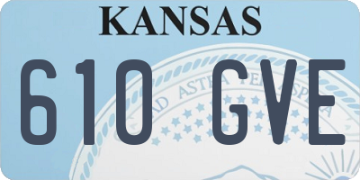 KS license plate 610GVE