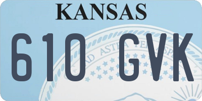 KS license plate 610GVK