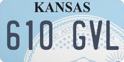 KS license plate 610GVL