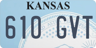 KS license plate 610GVT