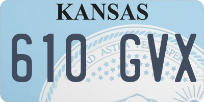 KS license plate 610GVX